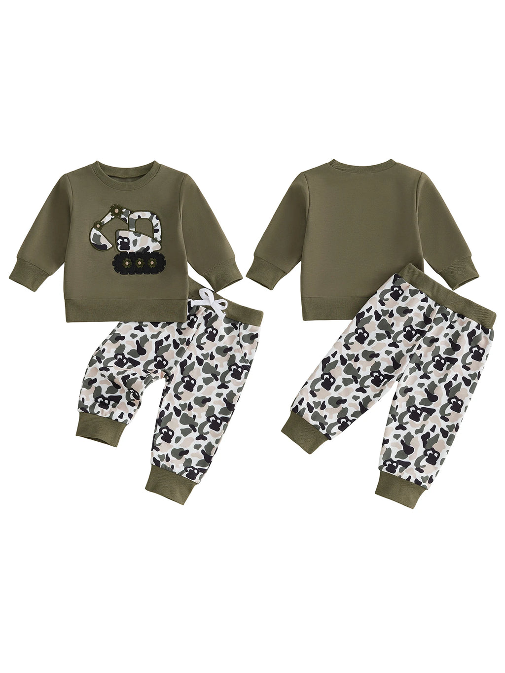 2-Piece Cute Excavator Outfit