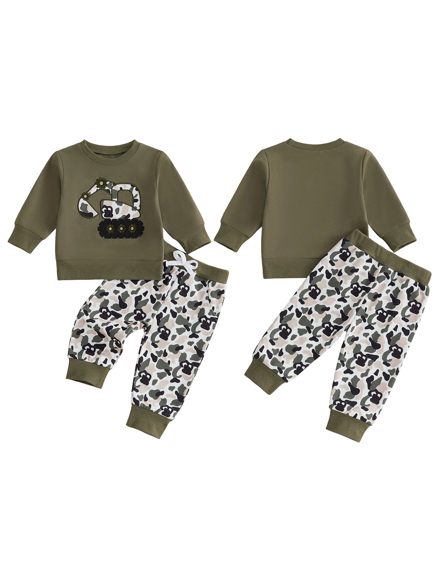 2-Piece Cute Excavator Outfit
