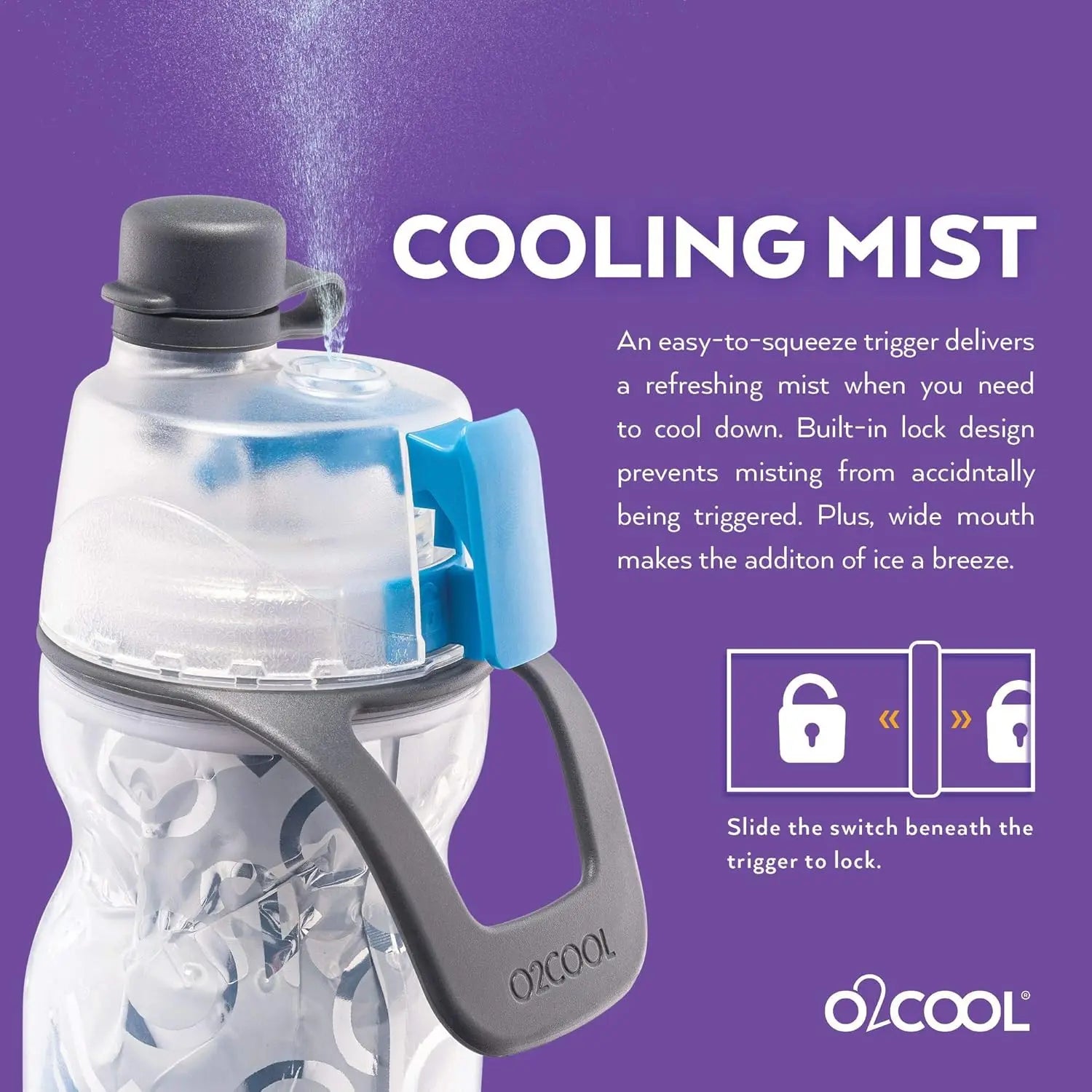 2- in -1 Misting Water Bottle  20 oz