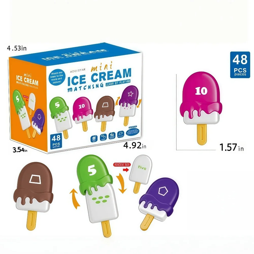 Educational Ice Cream Stacking Toy for Toddlers
