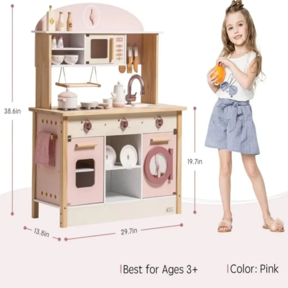 Wooden Play Kitchen Set