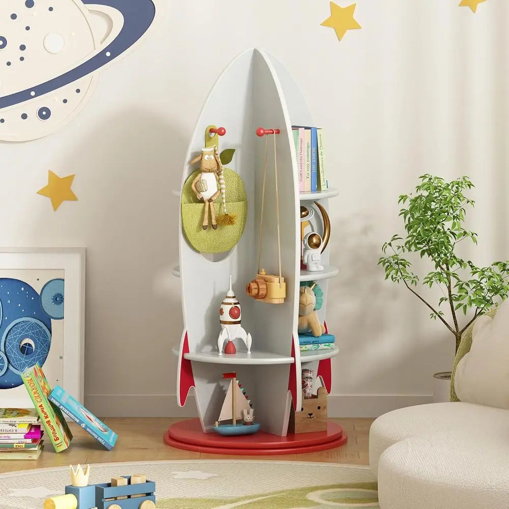 Space-Themed 360 Rotating Book/Toy Storage