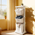 Stackable 3-Tier Laundry Basket With Wheels