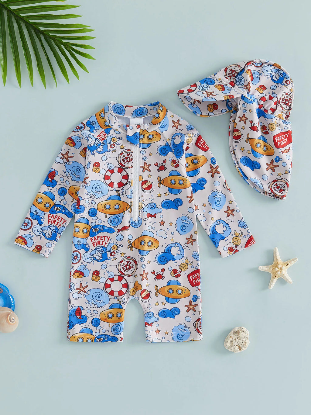 Baby Girl /Boy Rash Guard Swimsuit Set