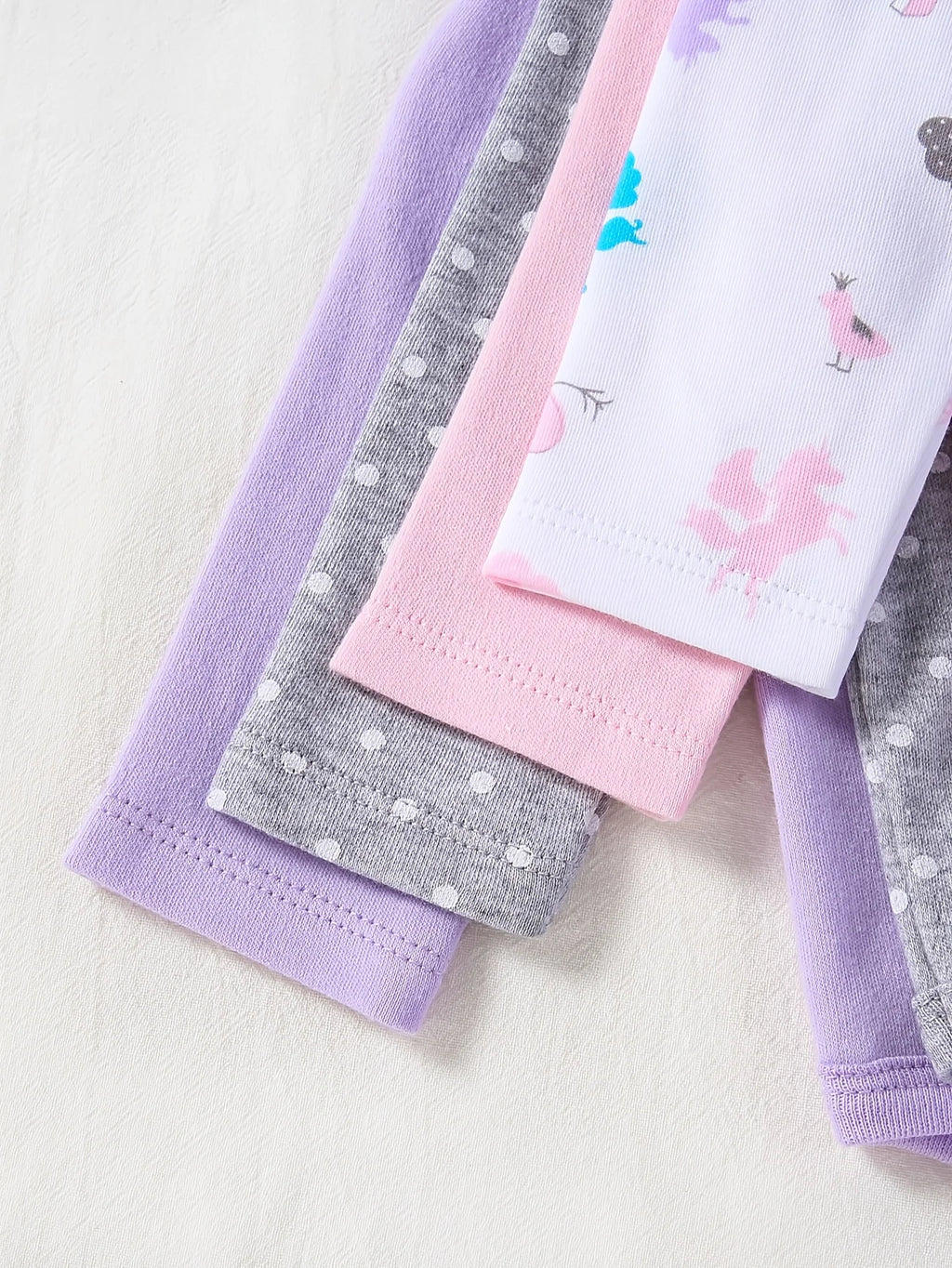 4pcs Baby Girls Long Sleeve Onesies
