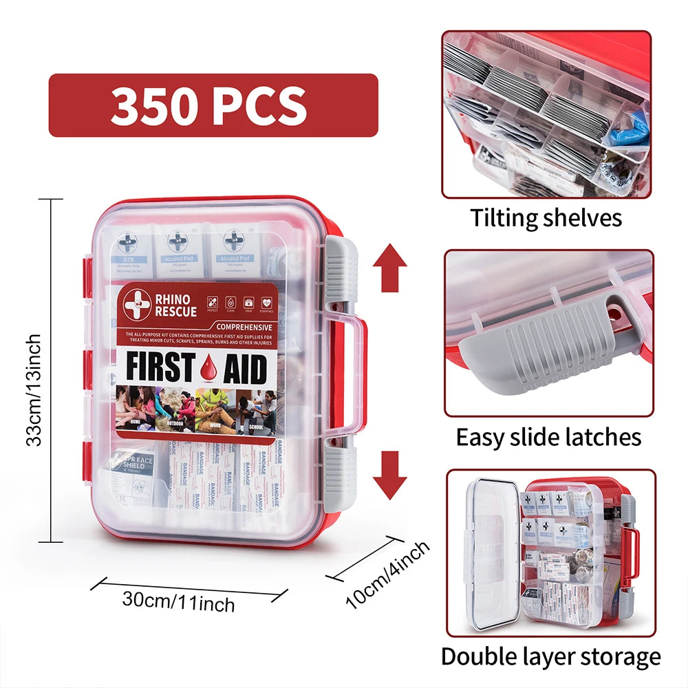 350 Pieces All-Purpose First Aid Kit