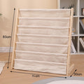 Solid Wood Children Bookshelf Multi-Layer Movable Shelf for Kids Storage Floor Standing Bookshelf Picture Book Rack Bookcase