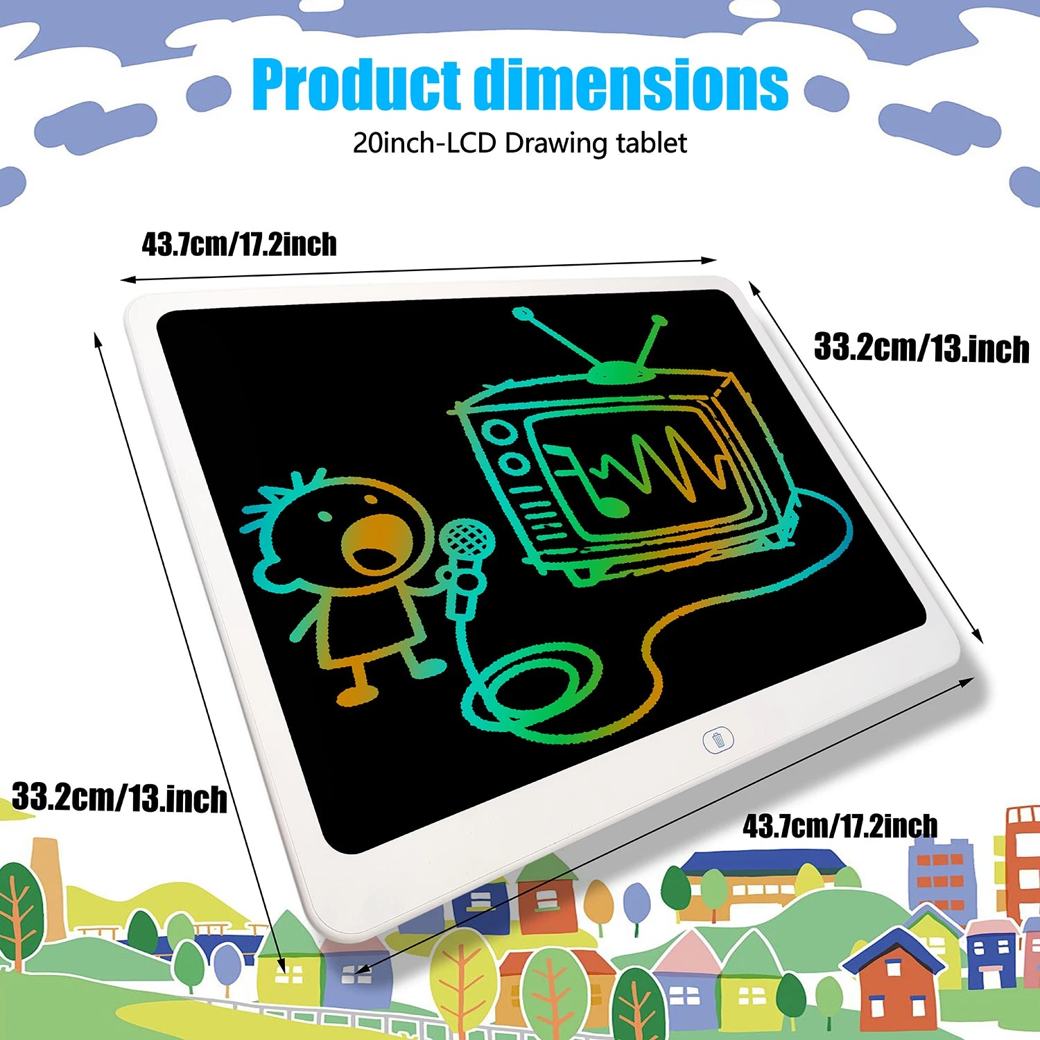 20 Inch LCD Erasable Doodle Drawing Board