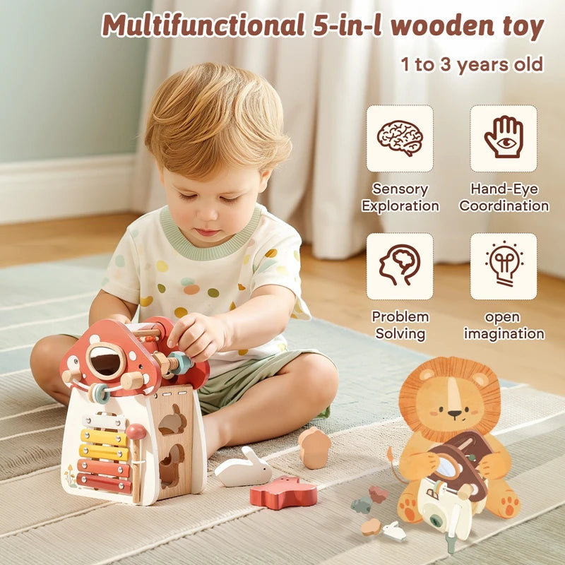 Montessori Mushroom House Music Toy