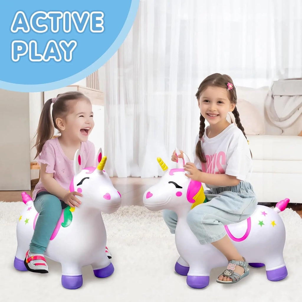 Kids Bouncy Unicorn Horse Ride On
