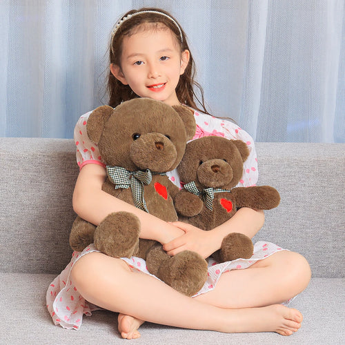15" Brown Teddy Bear with Ribbon