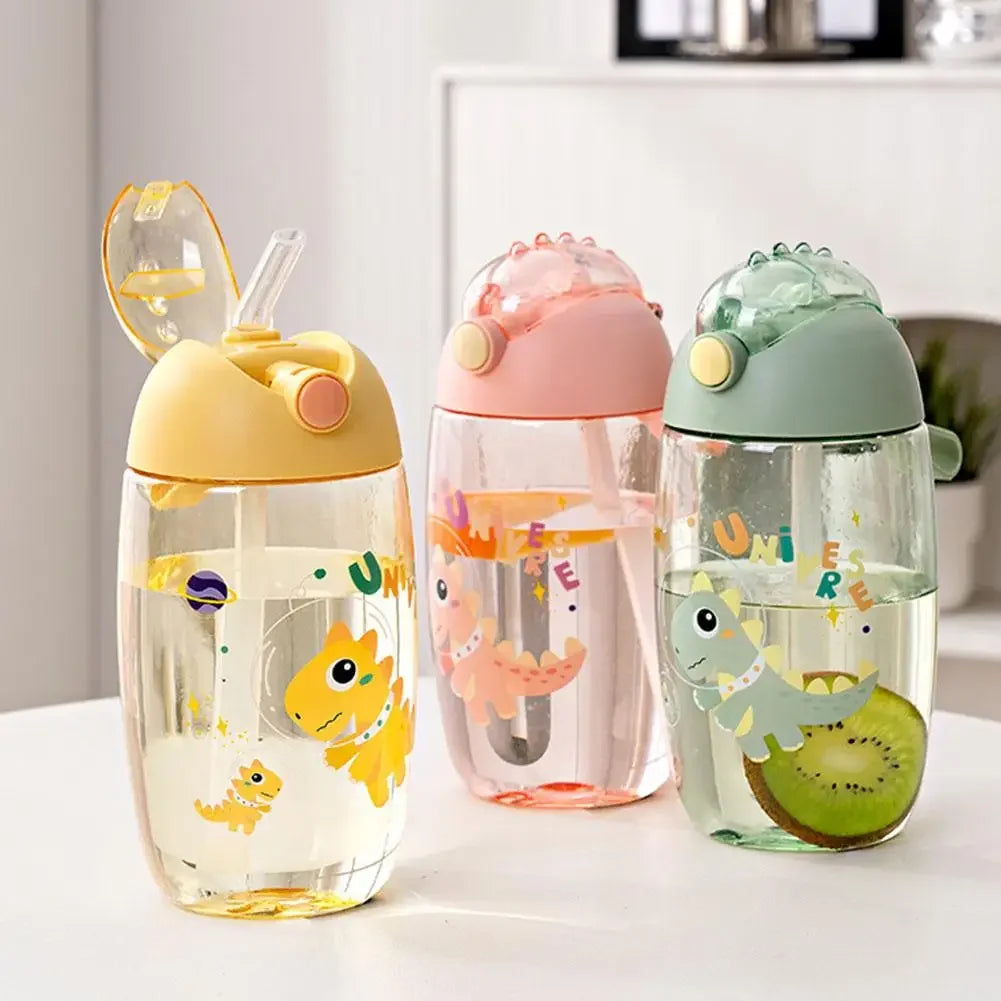 Children's Water Bottle With Straw And Lid