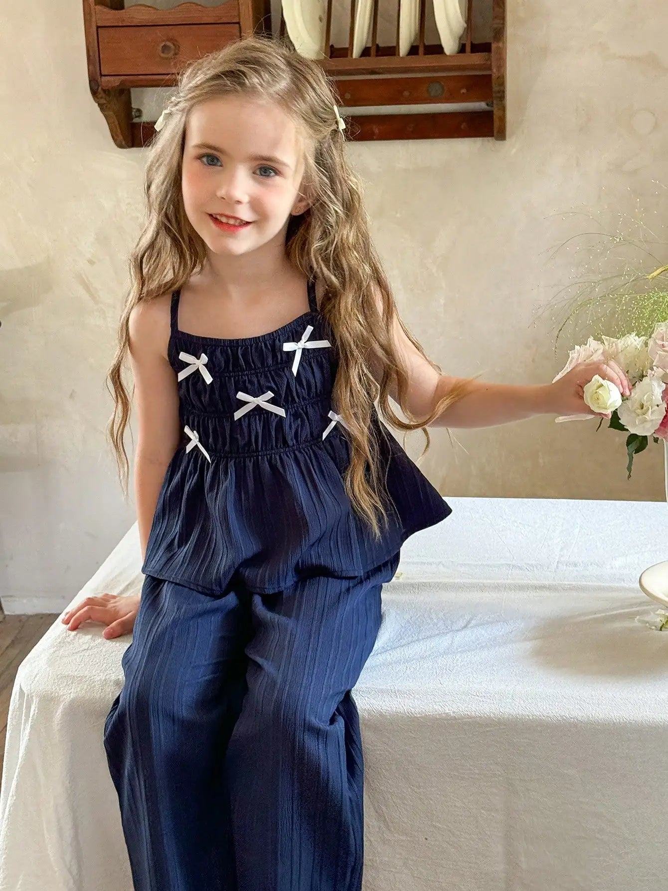 Two Piece Summer Jumpsuit For Girl