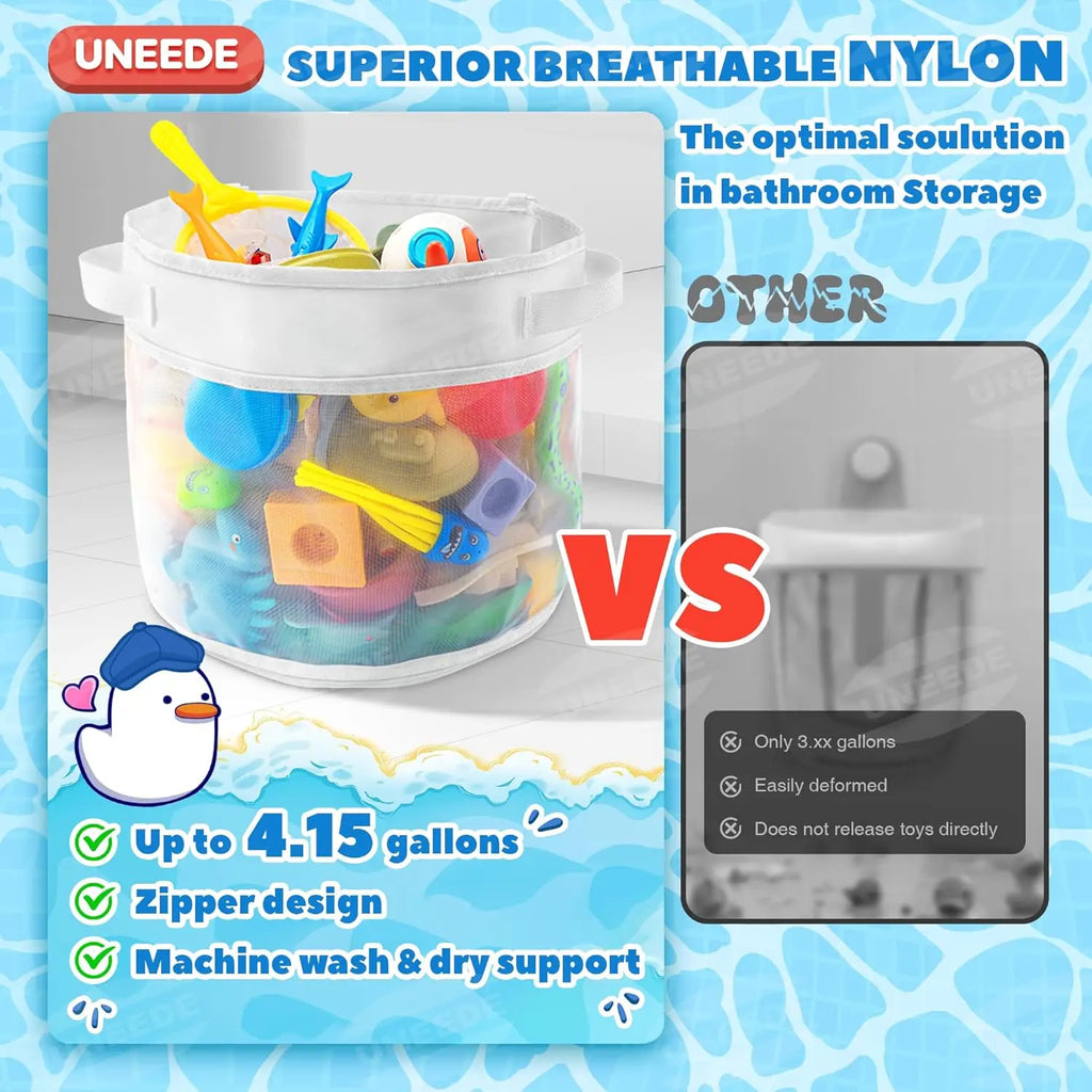 4-Gallon Mesh Bath Toy Organizer