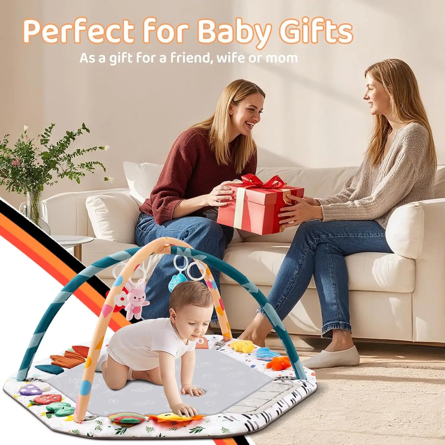 Baby Play Gym Mat with 6 Development Zones