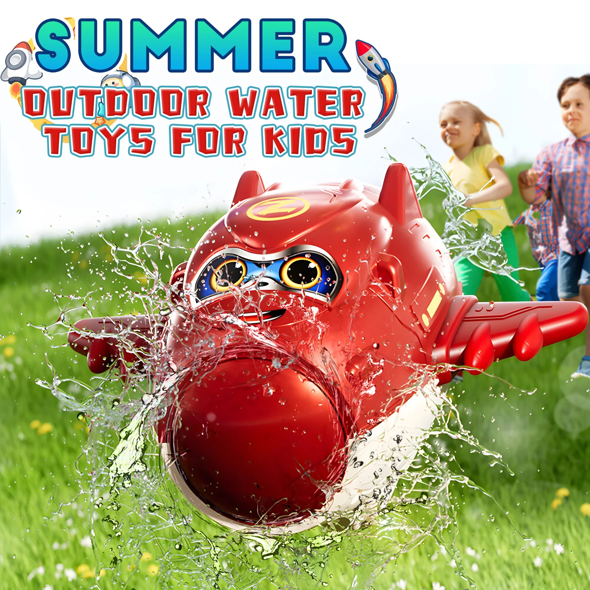 Outdoor Rocket Launcher Spinning Splash Water Fun