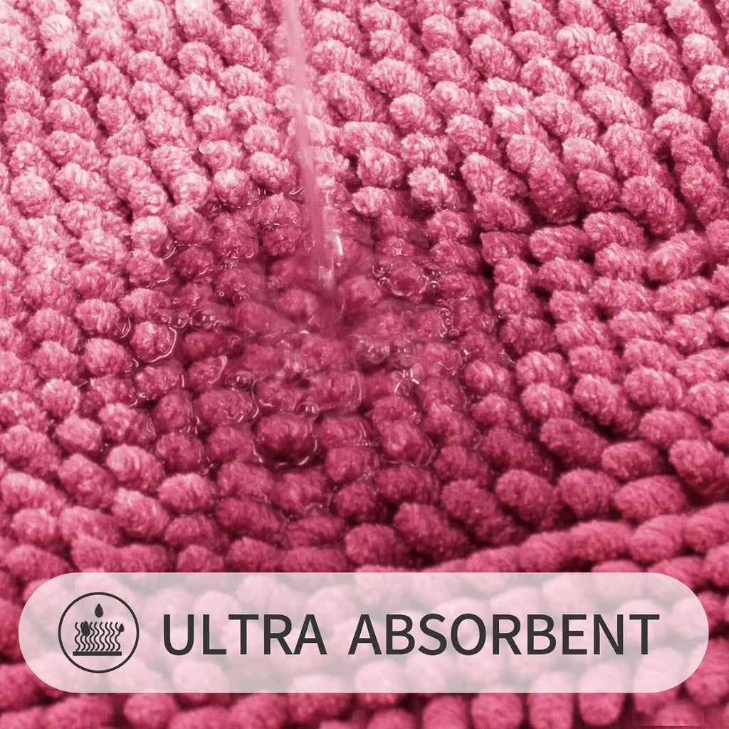 2 Piece Pink Bathroom Rug Set