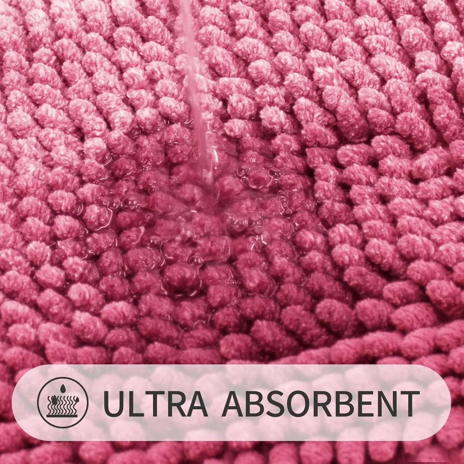 2 Piece Pink Bathroom Rug Set