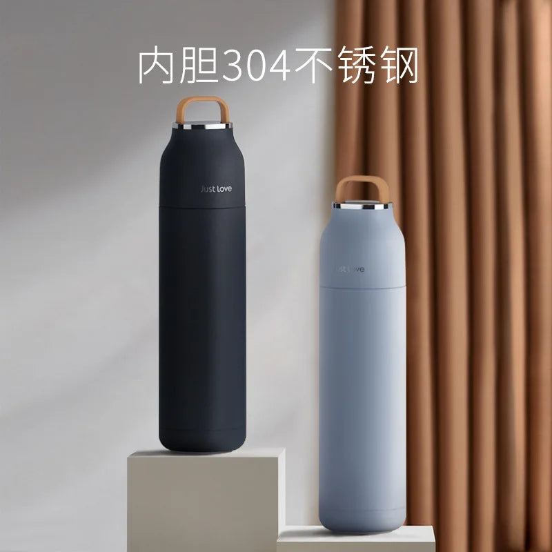 500ml Double Wall Stainless Steel Insulated Thermos Cup | Portable Outdoor Sports Tumbler