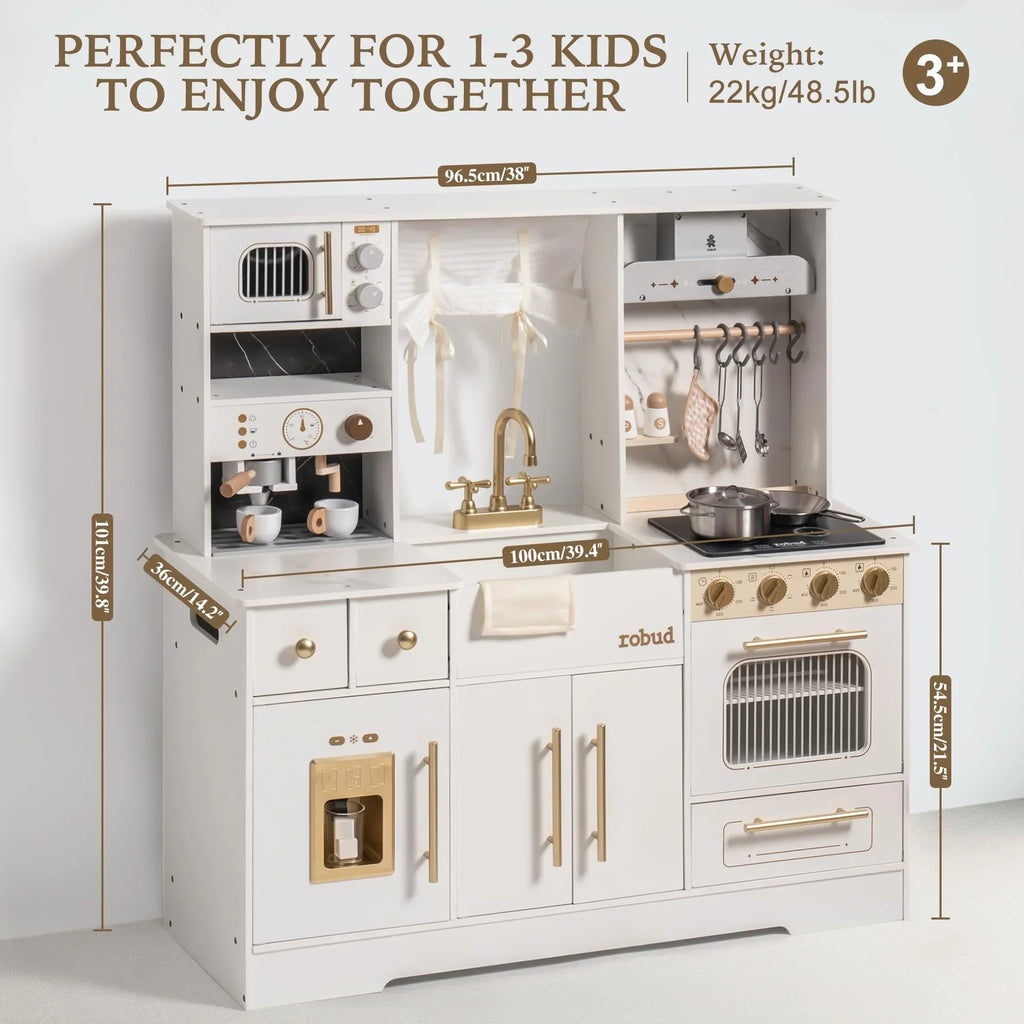 Wooden Play Kitchen with Accessories