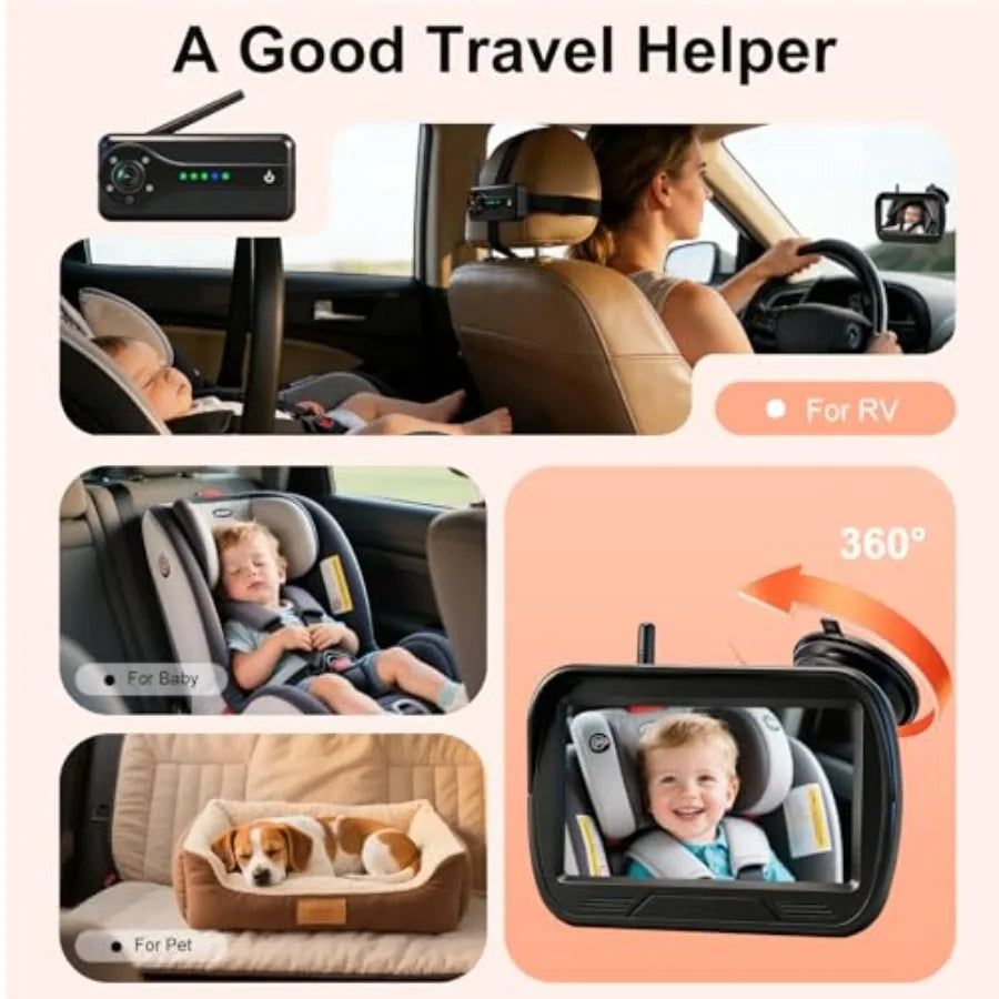 Wireless Baby Camera For Rear-Facing Seat