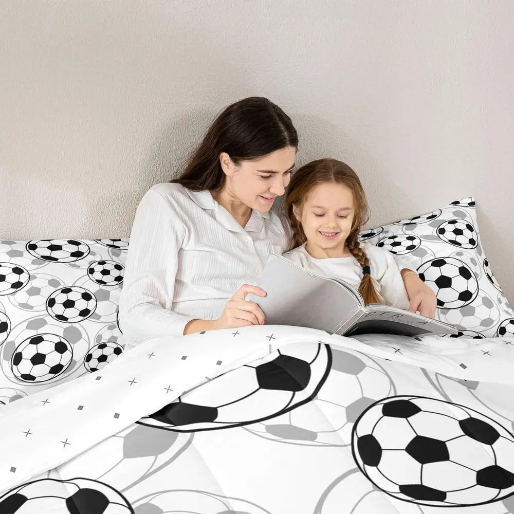 3-Piece Soccer Themed Comforter Set