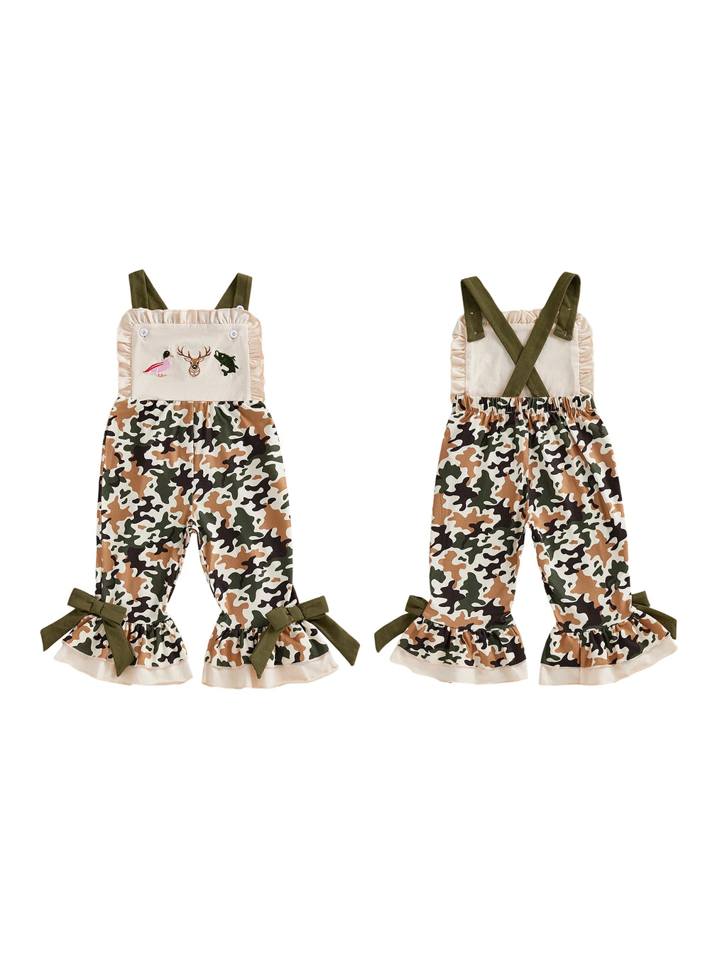 Sleeveless Camouflage Print Jumpsuit