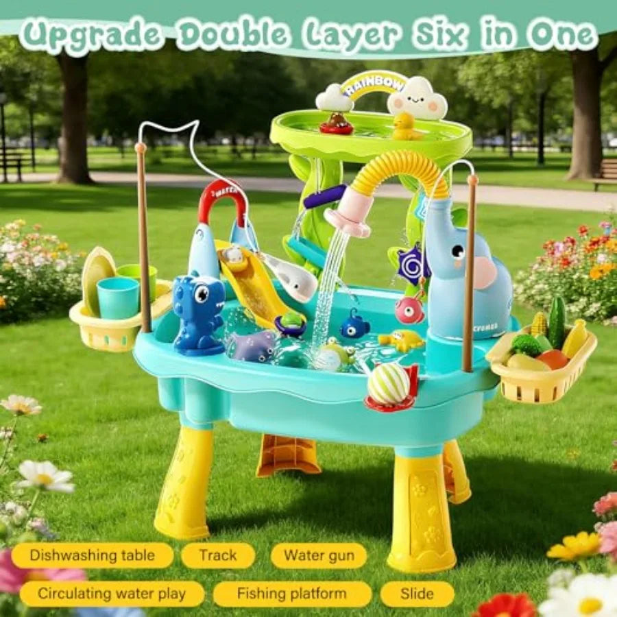 4-in-1 Sand Water Table for Toddlers