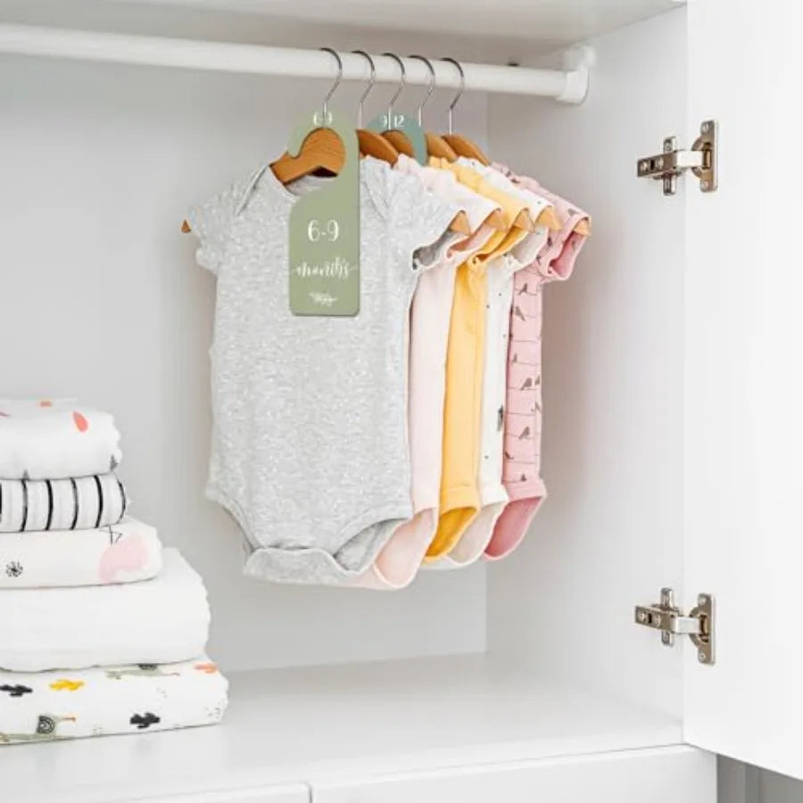 7Pcs Wooden Baby Closet Size Dividers