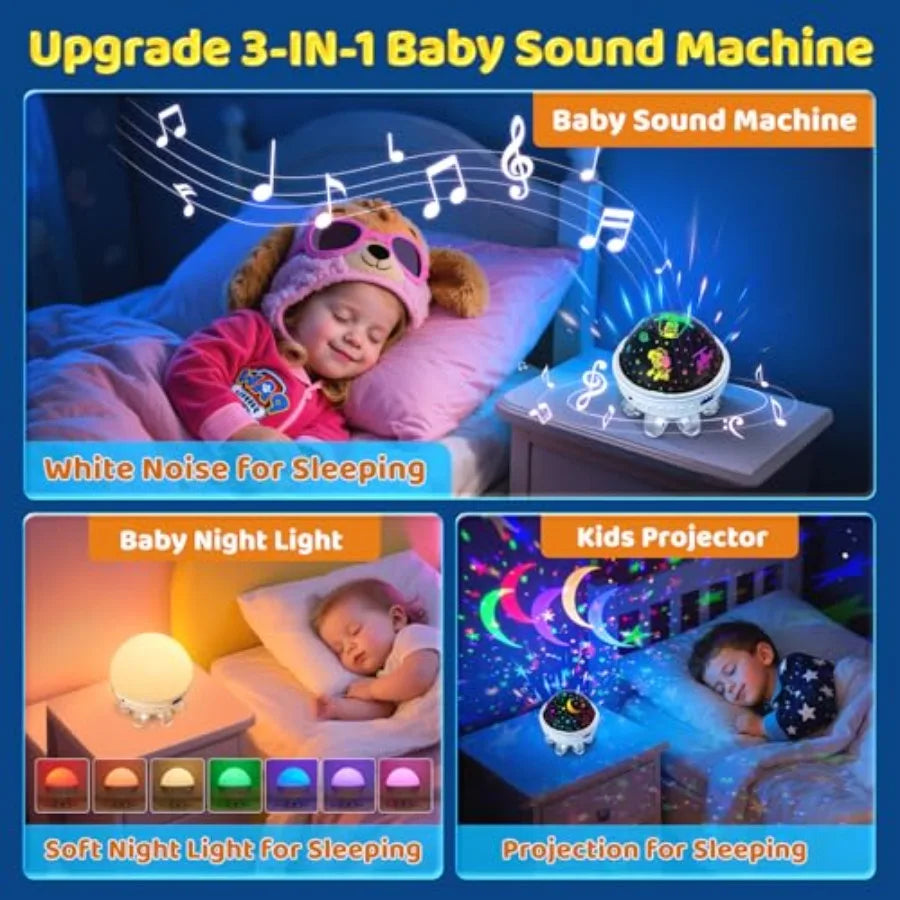Baby Sound Machine Night Light Projector