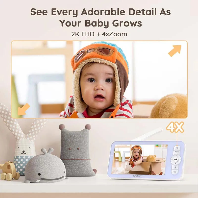 2K 5'' Screen Control Wifi  Baby Monitor Camera