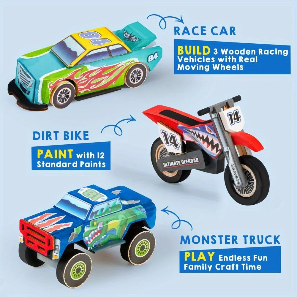144 Pcs Build & Paint Your Own Vehicles