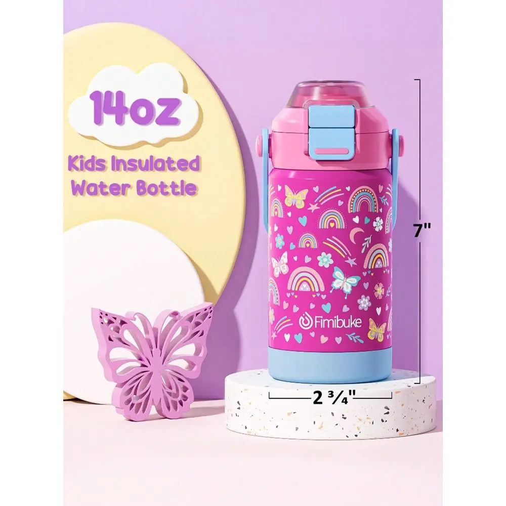 Insulated Water Bottle With PopOpen Straw Spout