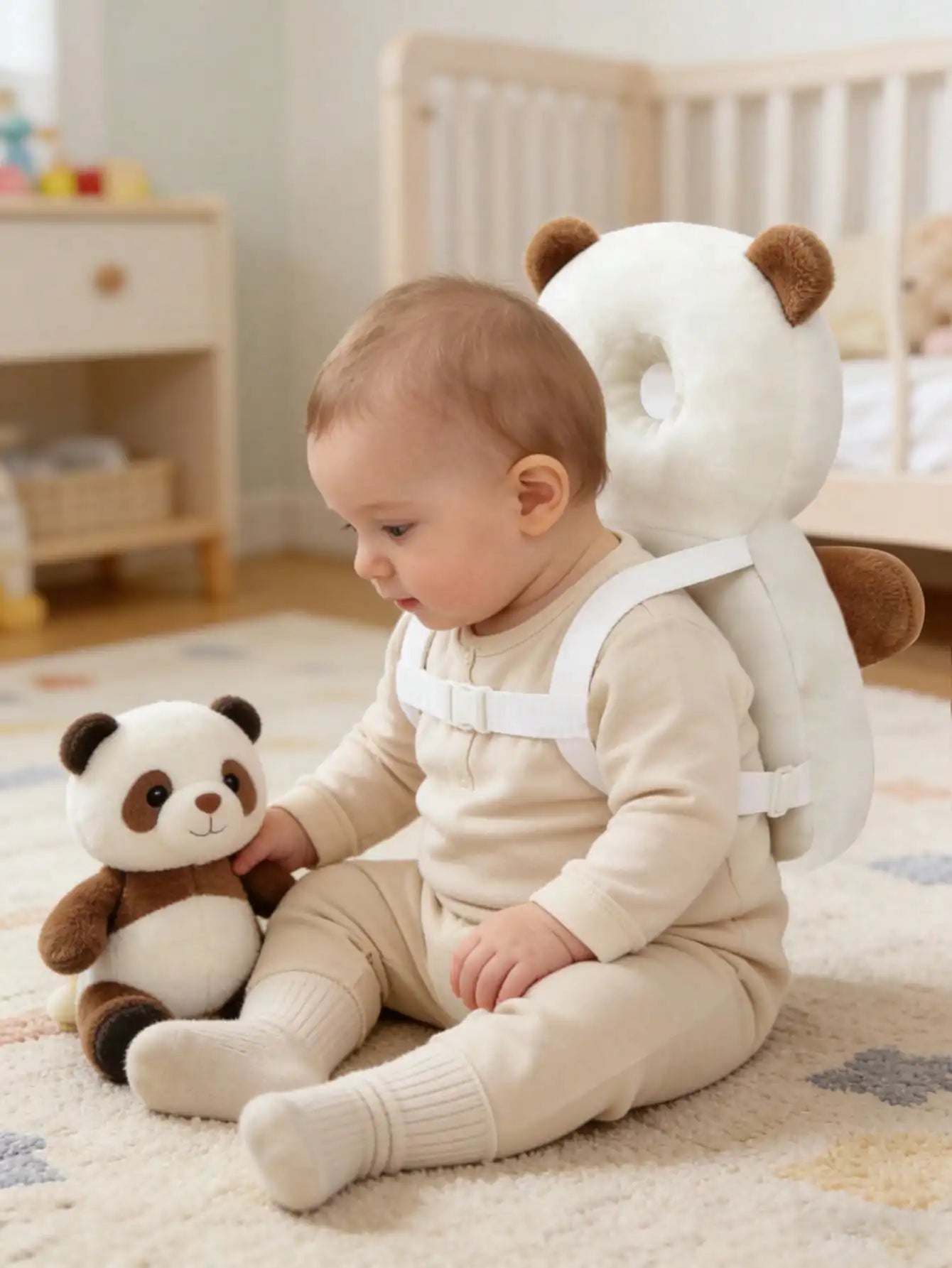 Adjustable Baby Head Protection Pad Backpack