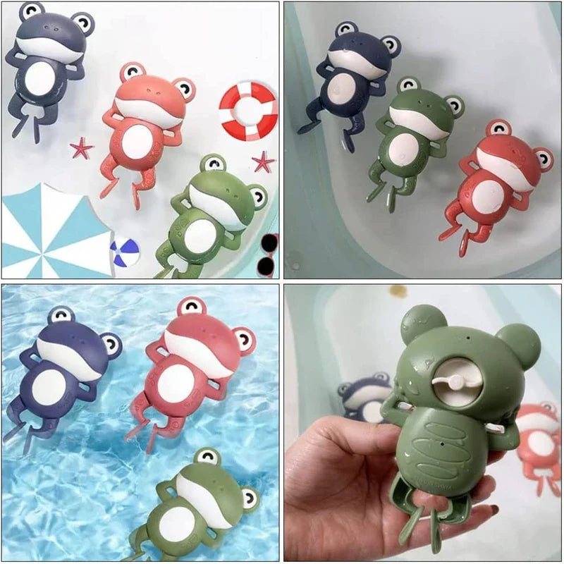 Clockwork Swim Frog Bath Toy | Toddler Bath Time Fun