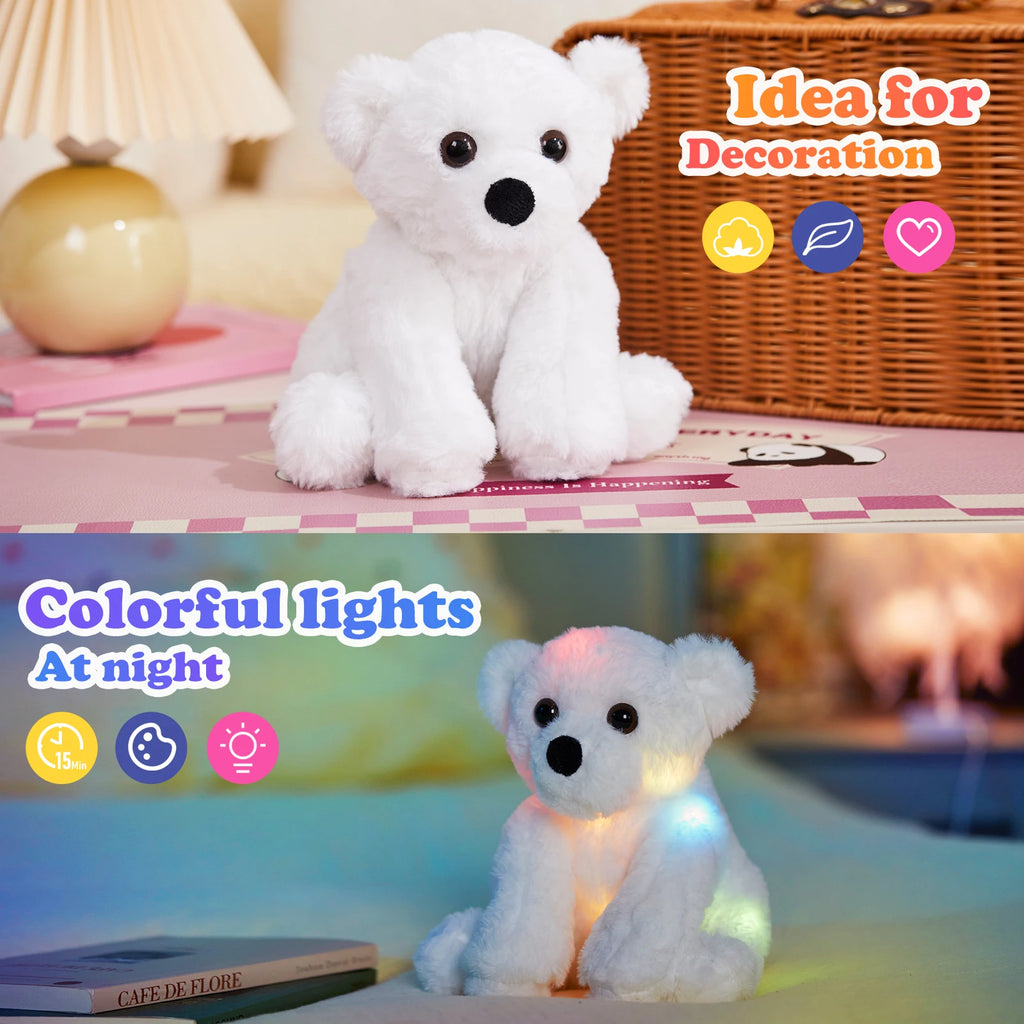 Glowing Little White Bear Plush Toy