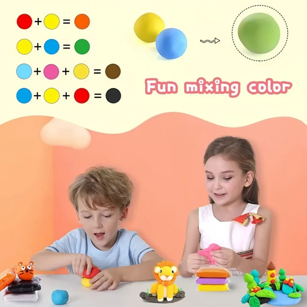 Set Of 36 Children Ultra Light Clay