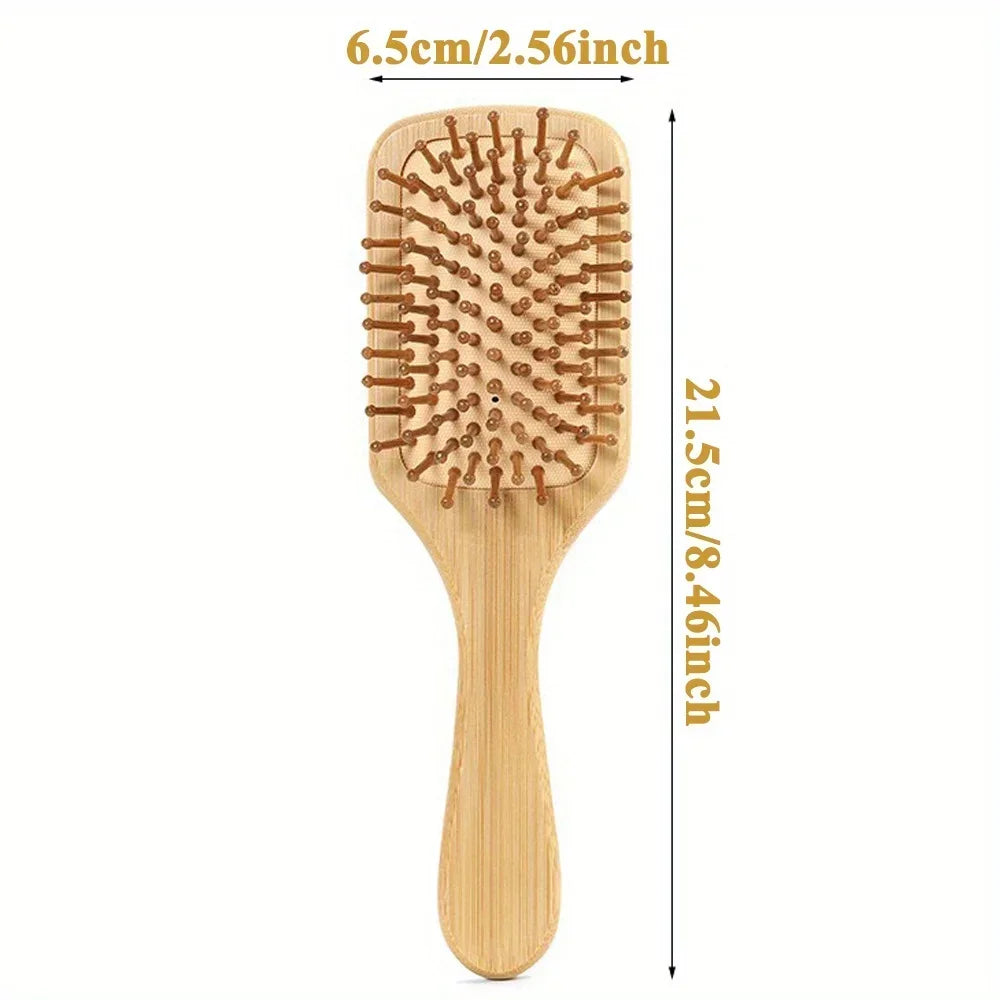 Natural bamboo paddle Brush