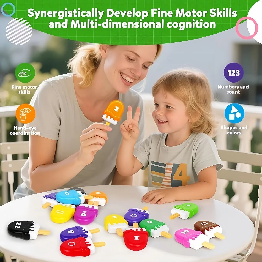 Educational Ice Cream Stacking Toy for Toddlers