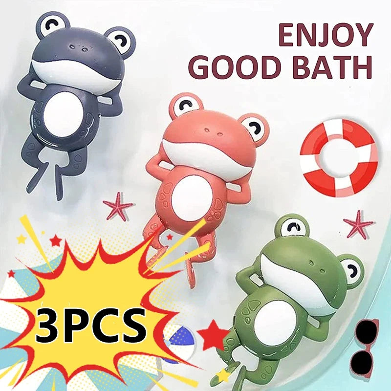 Clockwork Swim Frog Bath Toy | Toddler Bath Time Fun