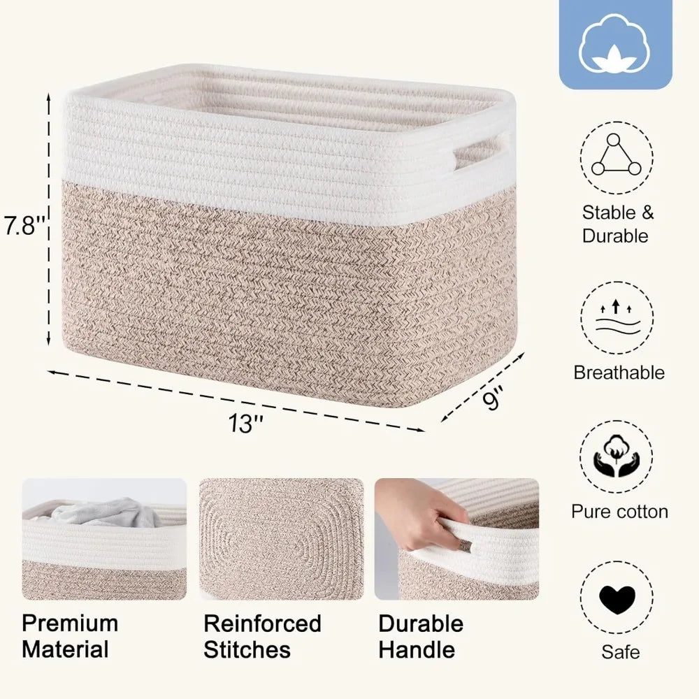 Four Pack Woven Storage Baskets