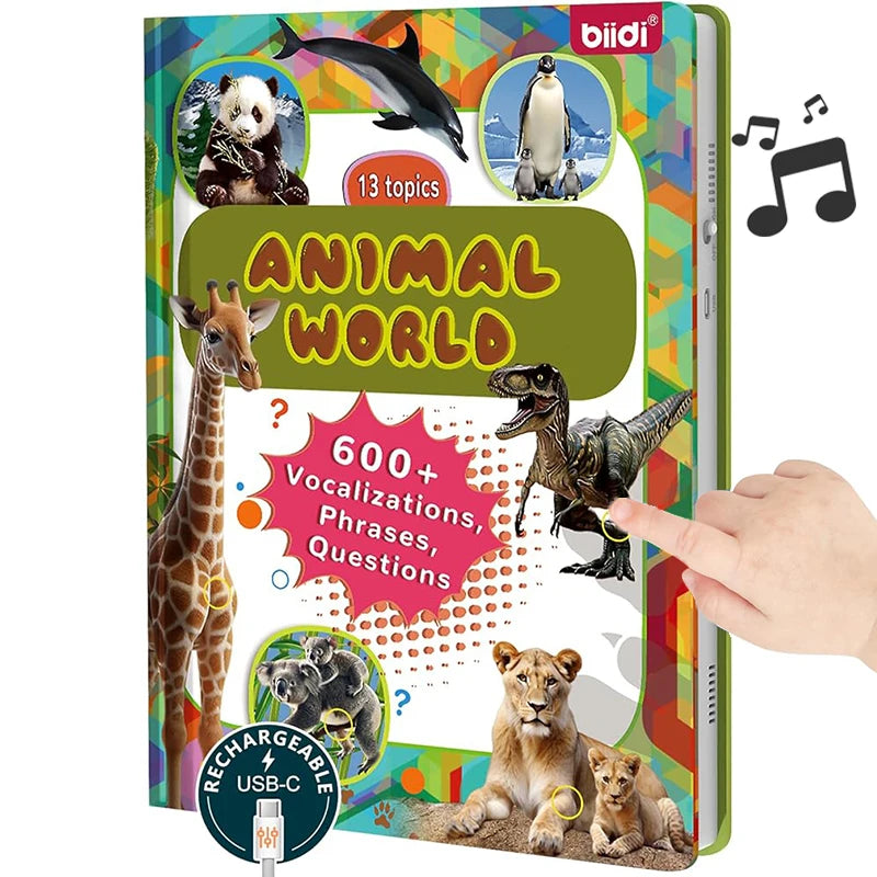 Interactive Audio Sound Animal Talking Book