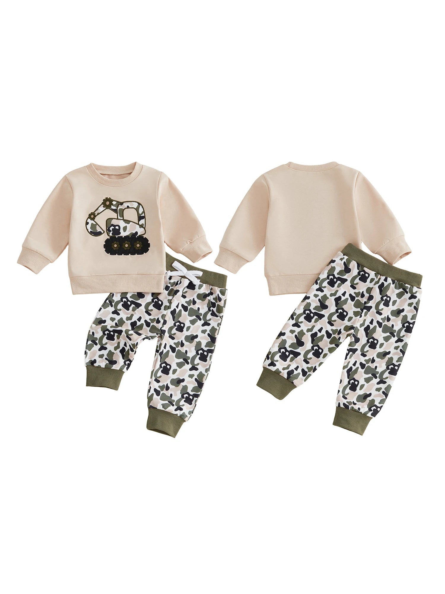 2-Piece Cute Excavator Outfit