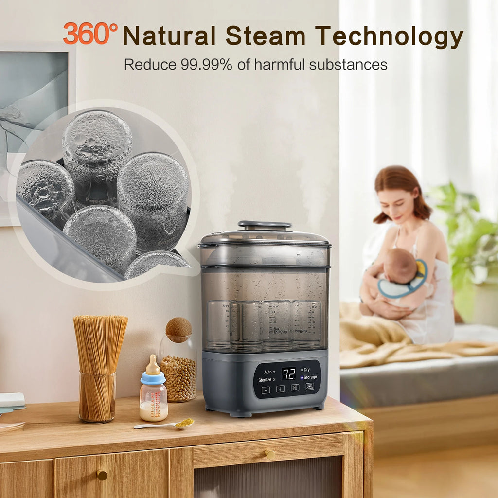 6 Bottles- Baby Bottle Sterilizer & Dryer