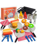 27 Pcs BBQ Grill Pretend Play Food Sets