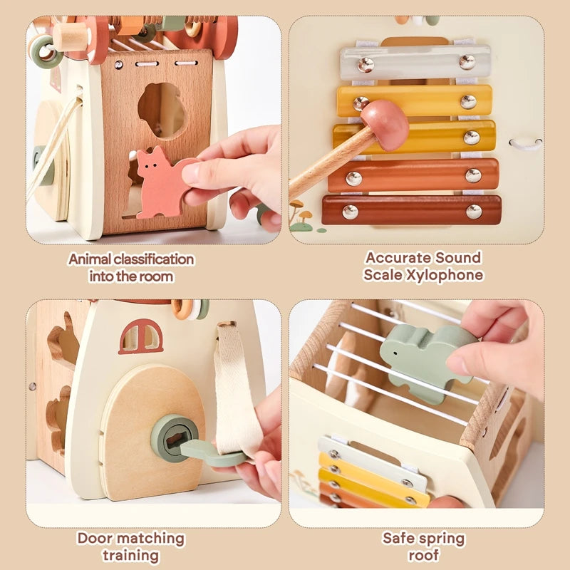 Montessori Mushroom House Music Toy