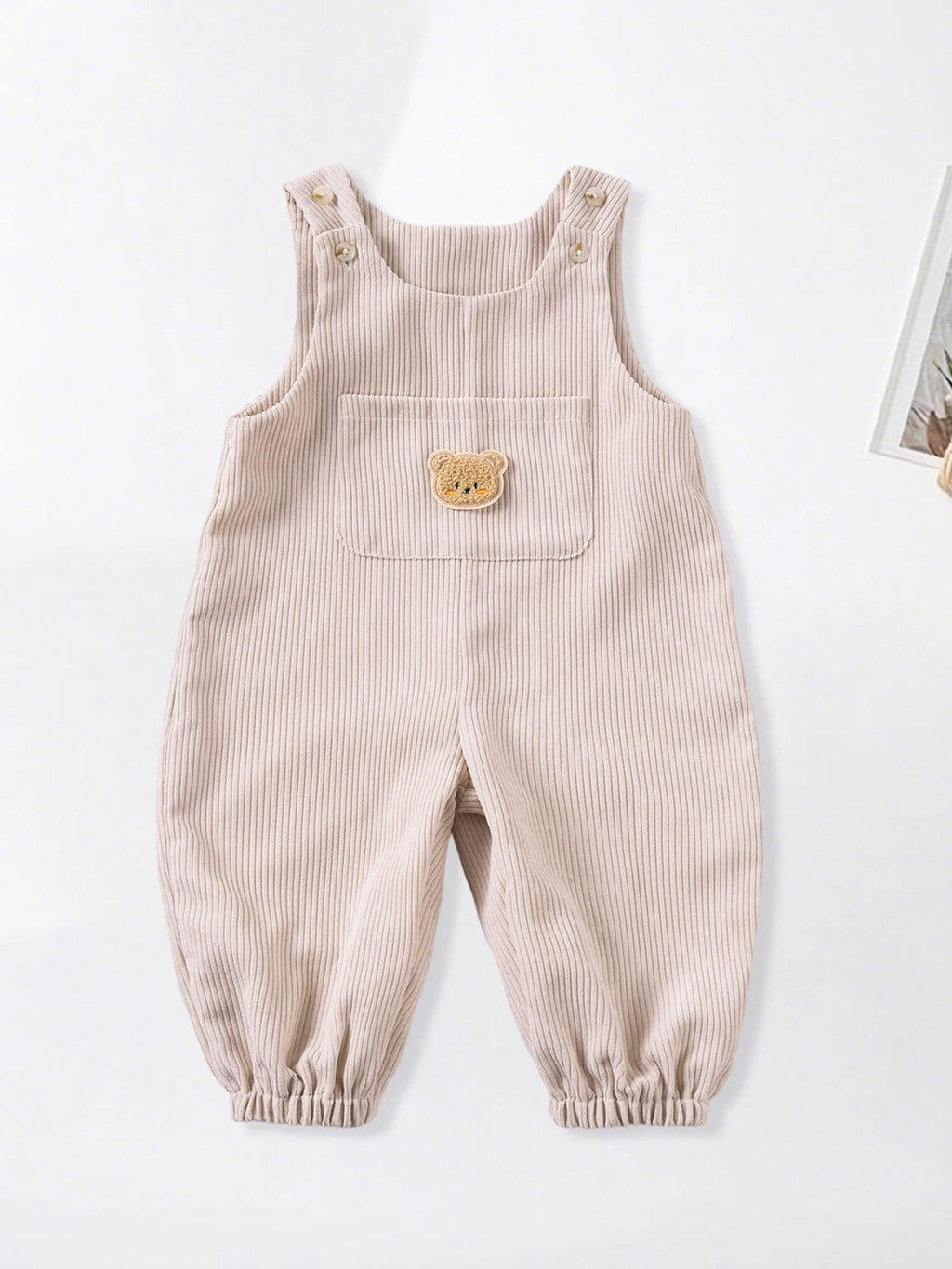 Toddler Denim Dungarees with Bear Patchwork Detail
