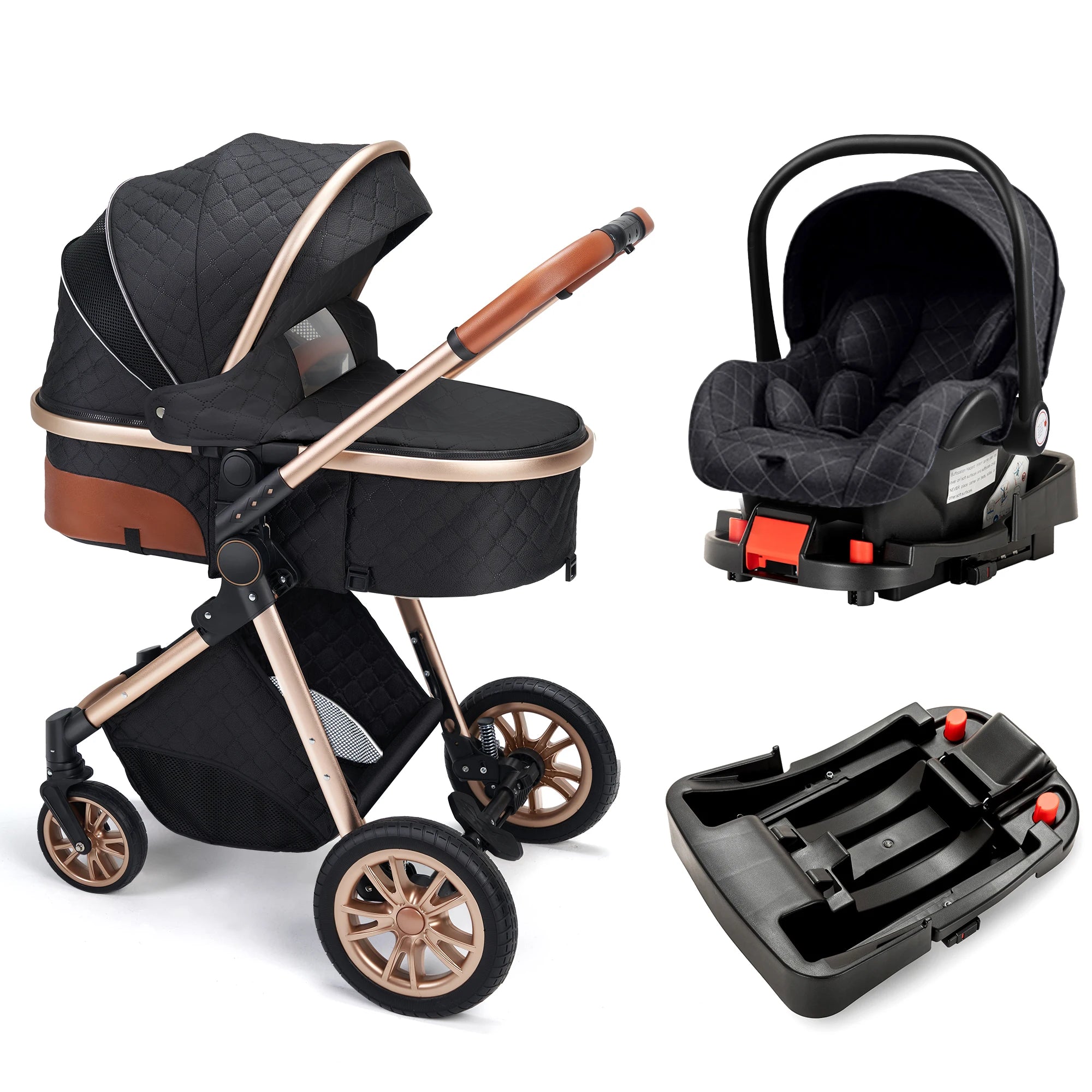 Luxury 3-in-1  Baby Stroller - Carseat