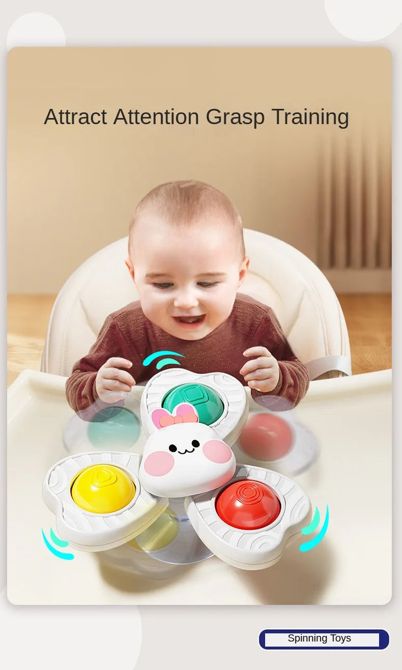 Baby Sucker Spinning Toys 3PCS Montessori Bath Toy Set