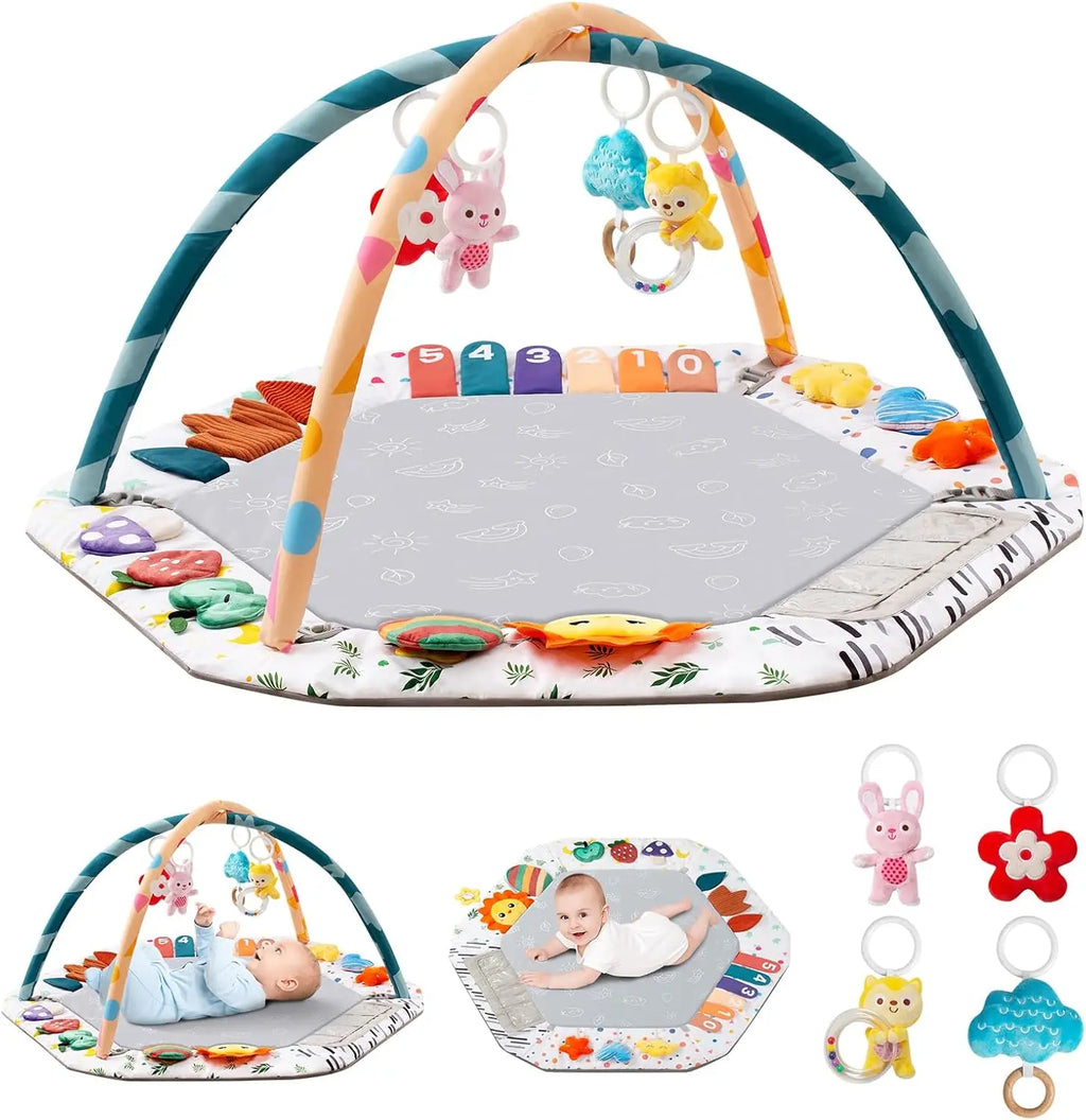 Baby Play Gym Mat with 6 Development Zones